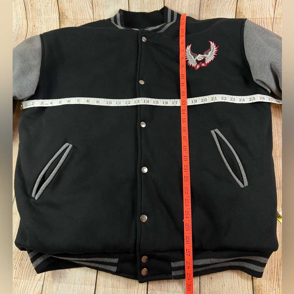 Vintage Oscar Sports USA Bald Eagle Varsity Style Button Jacket Large - Picture 3 of 9